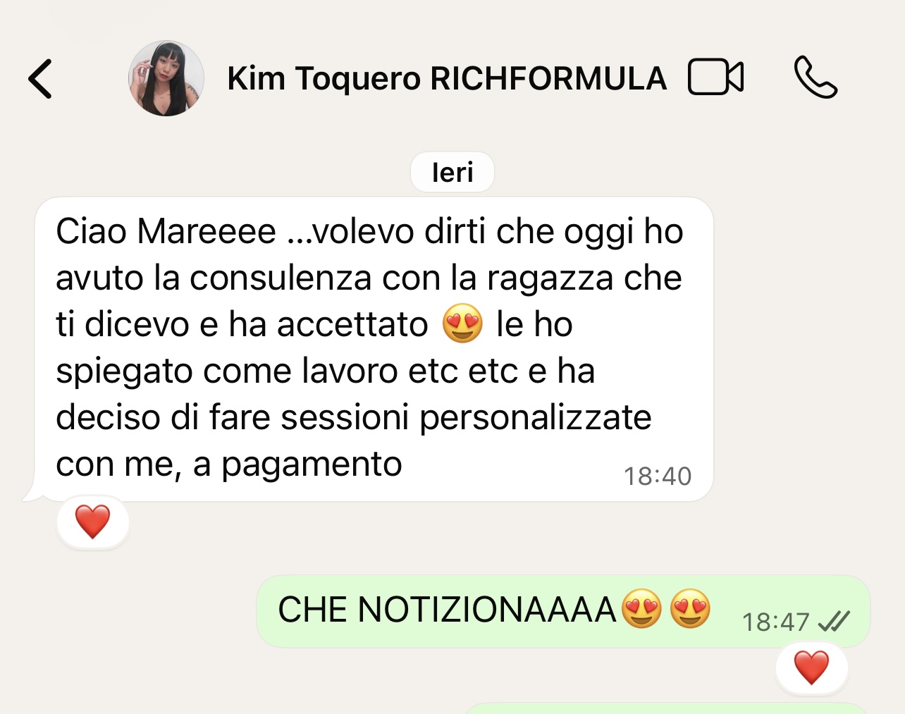 Testimonianza di Kim